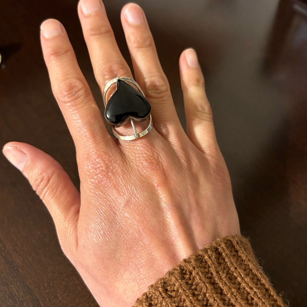 Double Sided Sterling Silver Ring - image 5